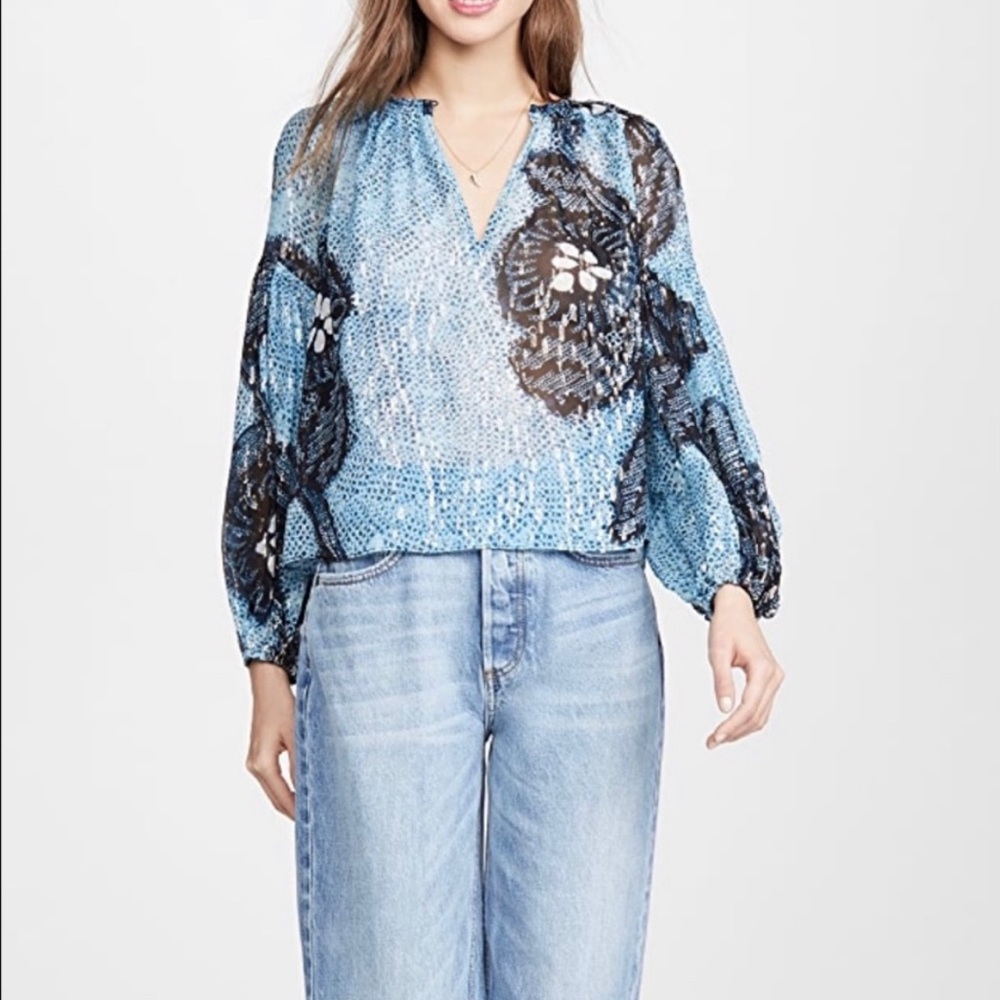 Ulla Johnson Santa Blouse - Sky